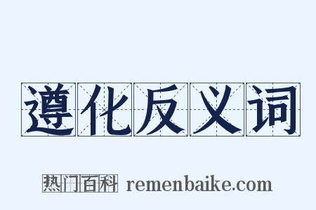 遵化反义词是什么意思的图片